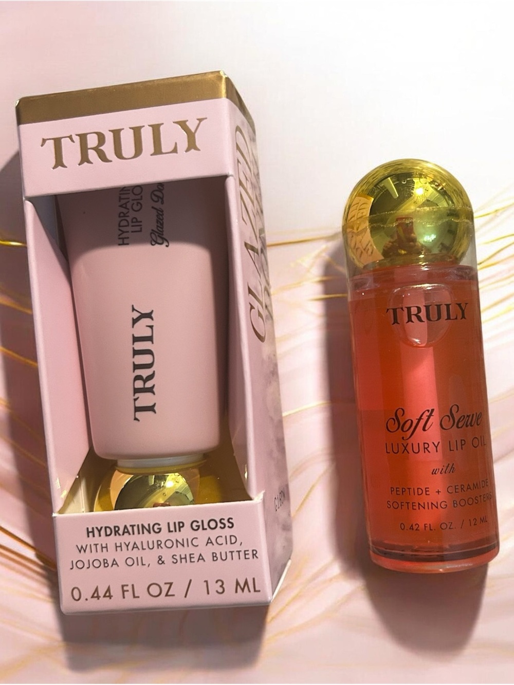 TRULY Soft Serve Luxury Lip Gloss and Oil Bindle - new sealed